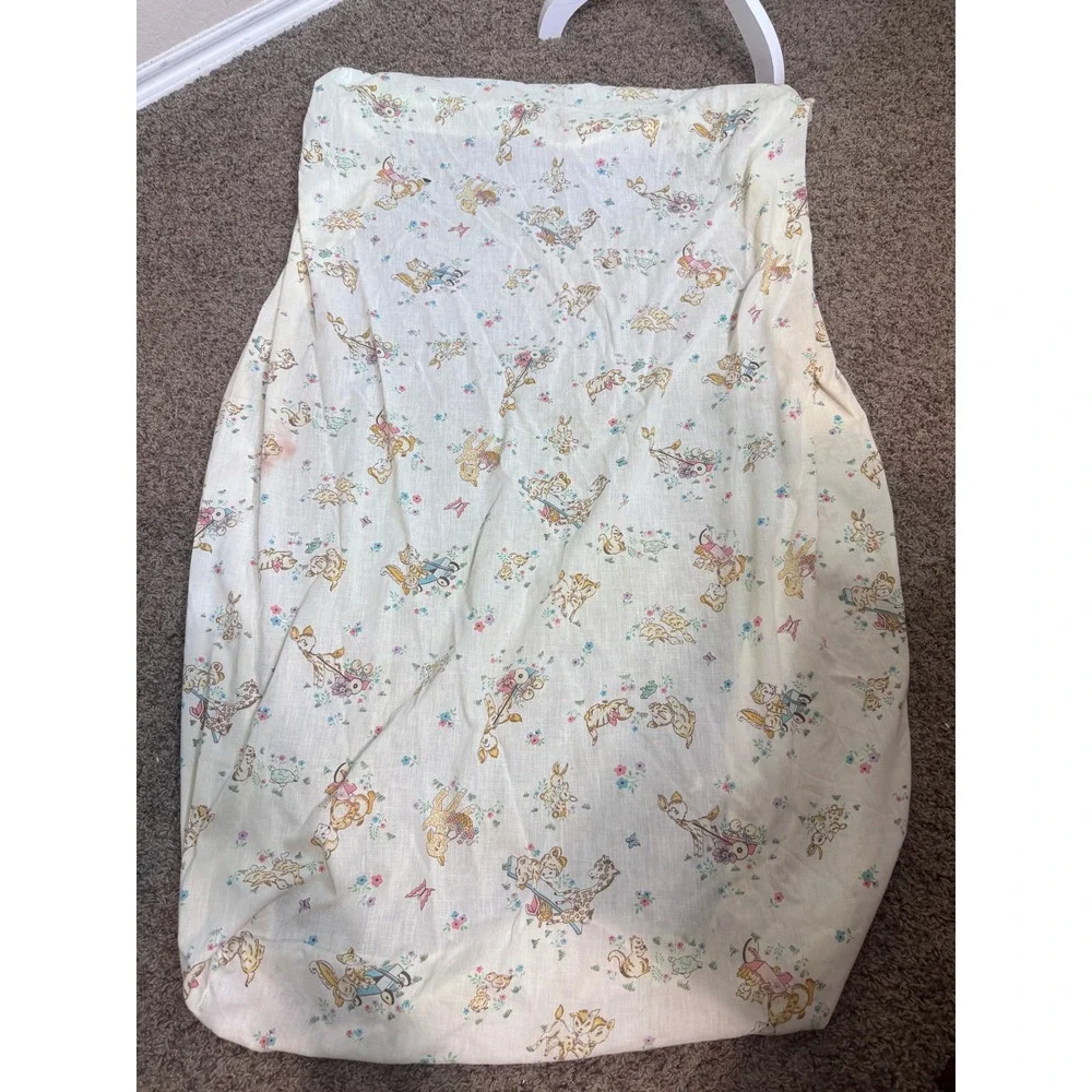 Vintage Animal Print Fitted Crib Sheet Toddler Bed Cottagecore Deer 65